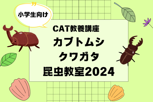 CAT教養講座（小学生向け）カブトムシクワガタ昆虫教室2024